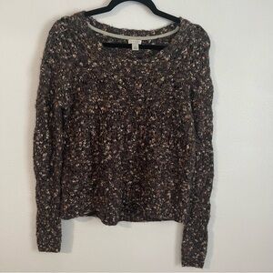 Hinge women’s sweater from Nordstrom cotton wool mohair Size M gray/brown